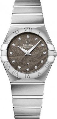 Buy this new Omega Constellation Brushed 27mm 123.10.27.60.56.001 ladies watch for the discount price of £2,385.00. UK Retailer.