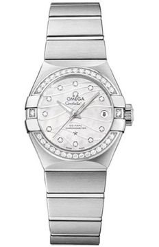 Buy this new Omega Constellation Co-Axial Automatic 27mm 123.15.27.20.55.002 ladies watch for the discount price of £6,858.00. UK Retailer.