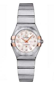 Buy this new Omega Constellation Brushed 24mm 123.20.24.60.55.005 ladies watch for the discount price of £2,250.00. UK Retailer.
