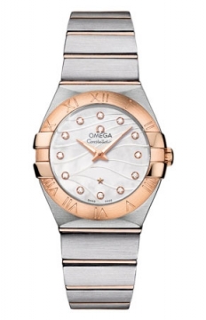 Buy this new Omega Constellation Brushed 27mm 123.20.27.60.55.006 ladies watch for the discount price of £3,477.00. UK Retailer.