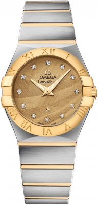 Buy this new Omega Constellation Brushed 27mm 123.20.27.60.58.003 ladies watch for the discount price of £3,555.00. UK Retailer.