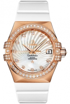 Buy this new Omega Constellation Co-Axial Automatic 35mm 123.57.35.20.55.001 ladies watch for the discount price of £15,510.00. UK Retailer.
