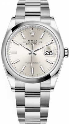 Buy this new Rolex Datejust 36mm Stainless Steel 126200 Silver Index Oyster midsize watch for the discount price of £7,830.00. UK Retailer.