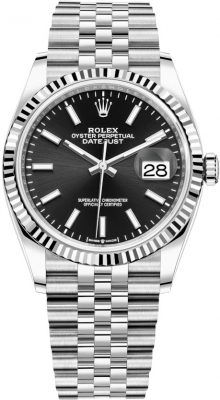 Rolex Datejust 36mm Stainless Steel 126234 Black Index Jubilee watch