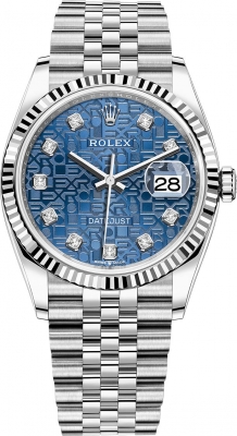 Rolex Datejust 36mm Stainless Steel 126234 Jubilee Blue Diamond Jubilee watch