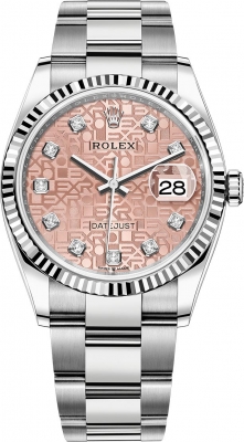Rolex Datejust 36mm Stainless Steel 126234 Jubilee Pink Diamond Oyster watch
