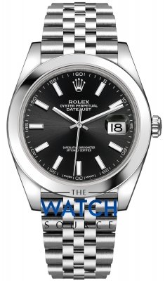 Rolex Datejust 41mm Stainless Steel 126300 Black Index Jubilee watch