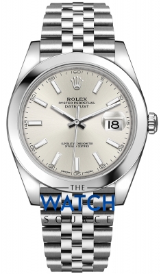 Buy this new Rolex Datejust 41mm Stainless Steel 126300 Silver Index Jubilee mens watch for the discount price of £10,700.00. UK Retailer.