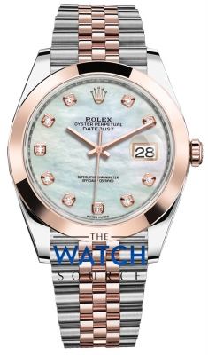 Rolex Datejust 41mm Steel and Everose Gold 126301 MOP Diamond Jubilee watch