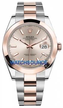 Buy this new Rolex Datejust 41mm Steel and Everose Gold 126301 Sundust Index Oyster mens watch for the discount price of £14,900.00. UK Retailer.