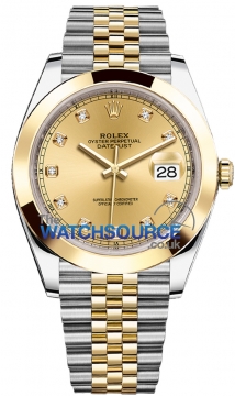 Rolex Datejust 41mm Steel and Yellow Gold 126303 Champagne Diamond Jubilee watch