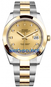 Buy this new Rolex Datejust 41mm Steel and Yellow Gold 126303 Champagne Diamond Oyster mens watch for the discount price of £16,400.00. UK Retailer.