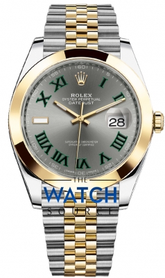 Buy this new Rolex Datejust 41mm Steel and Yellow Gold 126303 Slate Roman Jubilee mens watch for the discount price of £14,950.00. UK Retailer.