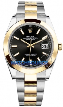 Buy this new Rolex Datejust 41mm Steel and Yellow Gold 126303 Black Index Oyster mens watch for the discount price of £14,300.00. UK Retailer.