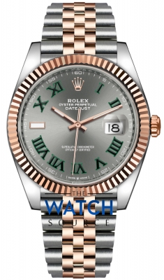 Rolex Datejust 41mm Steel and Everose Gold 126331 Slate Roman Jubilee watch