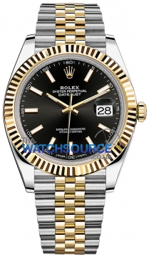 Rolex Datejust 41mm Steel and Yellow Gold 126333 Black Index Jubilee watch