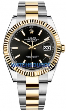 Buy this new Rolex Datejust 41mm Steel and Yellow Gold 126333 Black Index Oyster mens watch for the discount price of £13,300.00. UK Retailer.