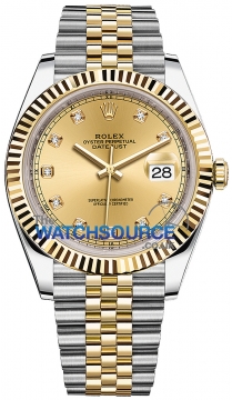 Buy this new Rolex Datejust 41mm Steel and Yellow Gold 126333 Champagne Diamond Jubilee mens watch for the discount price of £15,800.00. UK Retailer.