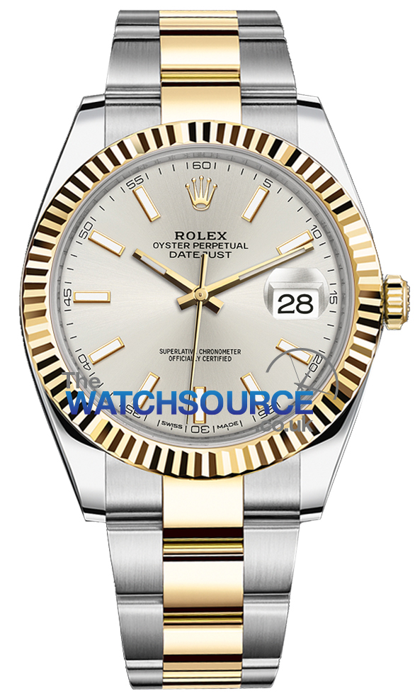 silver and gold rolex with diamonds