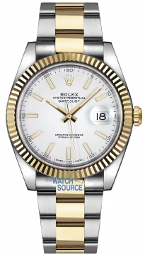 Buy this new Rolex Datejust 41mm Steel and Yellow Gold 126333 White Index Oyster mens watch for the discount price of £13,300.00. UK Retailer.