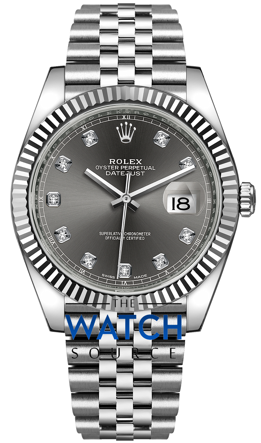 rolex datejust 41mm rhodium dial jubilee