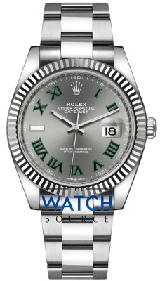 Rolex Datejust 41mm Stainless Steel 126334 Slate Roman Oyster watch