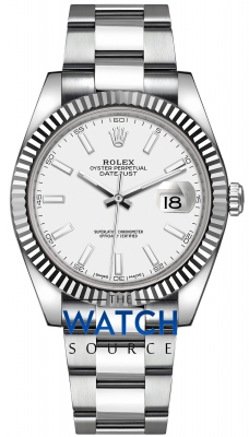 Rolex Datejust 41mm Stainless Steel 126334 White Index Oyster watch