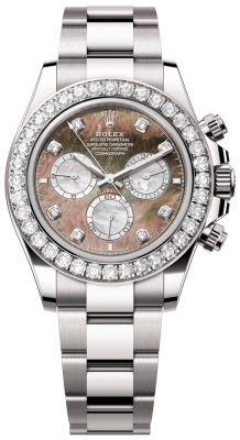 Rolex Cosmograph Daytona White Gold 126579RBR MOP Diamond watch