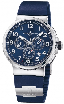 Buy this new Ulysse Nardin Marine Chronograph Manufacture 43mm 1503-150LE-3/63-vb VOYAGE BLEU mens watch for the discount price of £9,855.00. UK Retailer.