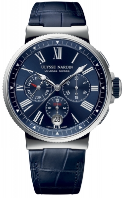 Buy this new Ulysse Nardin Marine Chronograph Annual Calendar 43mm 1533-150/43 mens watch for the discount price of £9,690.00. UK Retailer.