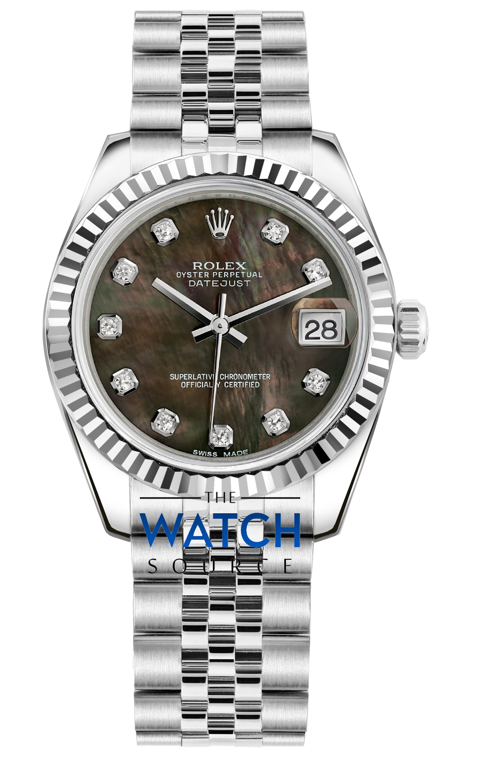 Buy this new Rolex Datejust 31mm Stainless Steel 178274 Black MOP