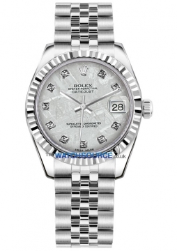 Buy this new Rolex Datejust 31mm Stainless Steel 178274 Meteorite Diamond Jubilee ladies watch for the discount price of £9,950.00. UK Retailer.