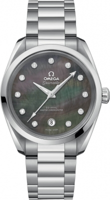 Buy this new Omega Aqua Terra 150M Co-Axial Master Chronometer 38mm 220.10.38.20.57.001 ladies watch for the discount price of £6,512.00. UK Retailer.