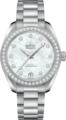 Buy this new Omega Aqua Terra 150m Master Co-Axial 34mm 220.15.34.20.55.001 ladies watch for the discount price of £9,941.00. UK Retailer.