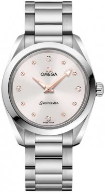 Buy this new Omega Aqua Terra 150m Quartz 28mm 220.10.28.60.54.001 ladies watch for the discount price of £2,728.00. UK Retailer.