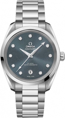 Buy this new Omega Aqua Terra 150M Co-Axial Master Chronometer 38mm 220.10.38.20.53.001 ladies watch for the discount price of £5,280.00. UK Retailer.