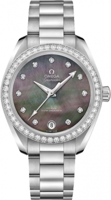 Buy this new Omega Aqua Terra 150m Master Co-Axial 34mm 220.15.34.20.57.001 ladies watch for the discount price of £10,172.00. UK Retailer.