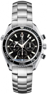 Buy this new Omega Planet Ocean Chronograph 222.30.38.50.01.001 midsize watch for the discount price of &pound;3,865.00. UK Retailer.