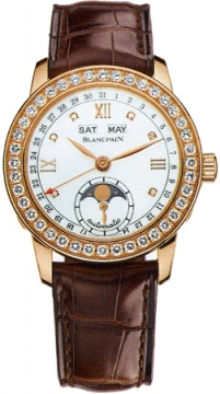 Blancpain Leman Ladies Moonphase & Complete Calendar 34mm 2360-2991a-55b watch