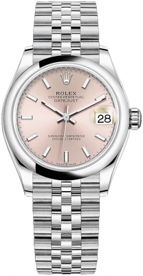 Buy this new Rolex Datejust 31mm Stainless Steel 278240 Pink Index Jubilee ladies watch for the discount price of £8,250.00. UK Retailer.