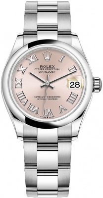 Buy this new Rolex Datejust 31mm Stainless Steel 278240 Pink Roman Oyster ladies watch for the discount price of £8,050.00. UK Retailer.