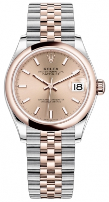 Rolex Datejust 31mm Stainless Steel and Rose Gold 278241 Rose Index Jubilee watch