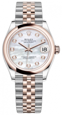 Buy this new Rolex Datejust 31mm Stainless Steel and Rose Gold 278241 MOP Diamond Jubilee ladies watch for the discount price of £13,900.00. UK Retailer.