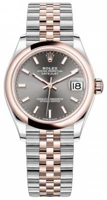 Rolex Datejust 31mm Stainless Steel and Rose Gold 278241 Rhodium Index Jubilee watch