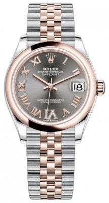 Rolex Datejust 31mm Stainless Steel and Rose Gold 278241 Rhodium Roman VI Jubilee watch