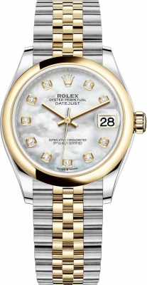 Buy this new Rolex Datejust 31mm Stainless Steel and Yellow Gold 278243 MOP Diamond Jubilee ladies watch for the discount price of £14,050.00. UK Retailer.