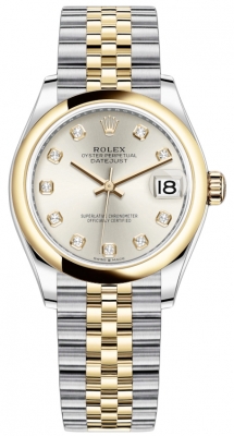 Rolex Datejust 31mm Stainless Steel and Yellow Gold 278243 Silver Diamond Jubilee watch