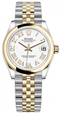 Rolex Datejust 31mm Stainless Steel and Yellow Gold 278243 White Roman Jubilee watch