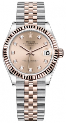 Rolex Datejust 31mm Stainless Steel and Rose Gold 278271 Rose Diamond Jubilee watch