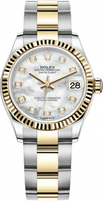 Rolex Datejust 31mm Stainless Steel and Yellow Gold 278273 MOP Diamond Oyster watch